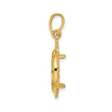 13 mm 14k Yellow Gold coin bezel for 13 mm Coin — alternate view