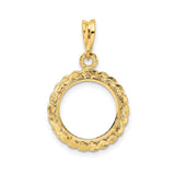 13 mm 14k Yellow Gold coin bezel for 13 mm Coin — additional image