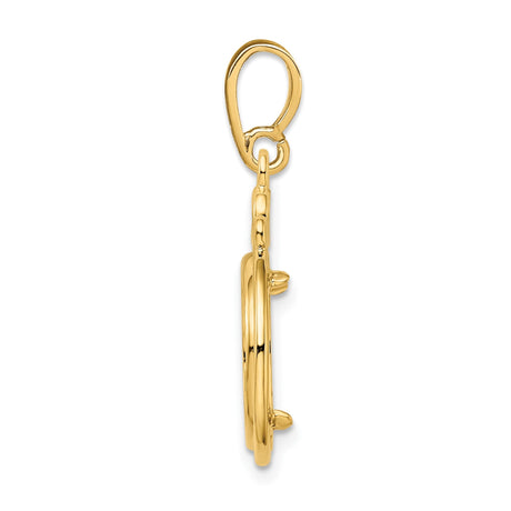 13 mm 14k Yellow Gold coin bezel for 13 mm Coin — alternate view