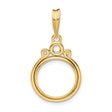13 mm 14k Yellow Gold coin bezel for 13 mm Coin