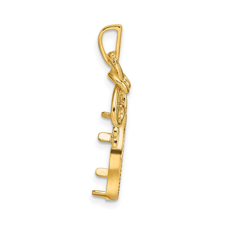 13 mm 14k Yellow Gold coin bezel for 13 mm Coin — alternate view