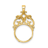 13 mm 14k Yellow Gold coin bezel for 13 mm Coin — additional image