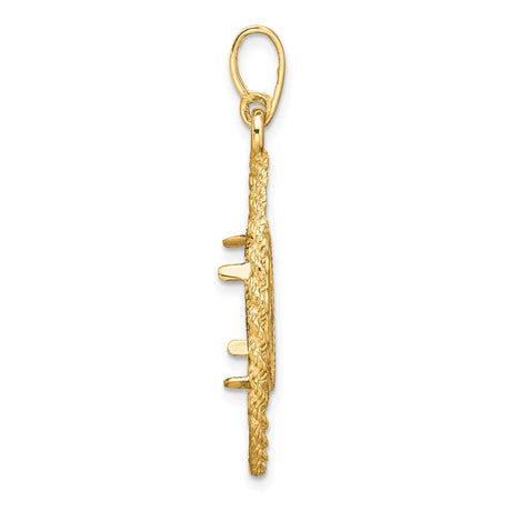 13 mm 14k Yellow Gold coin bezel for 13 mm Coin — alternate view
