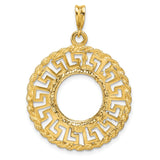 13 mm 14k Yellow Gold coin bezel for 13 mm Coin — additional image