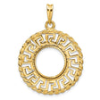 13 mm 14k Yellow Gold coin bezel for 13 mm Coin
