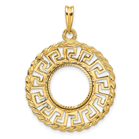 13 mm 14k Yellow Gold coin bezel for 13 mm Coin