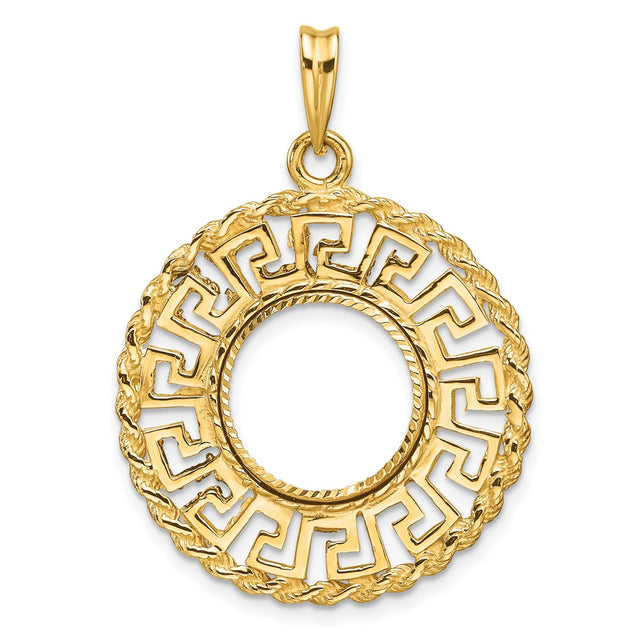 13 mm 14k Yellow Gold coin bezel for 13 mm Coin