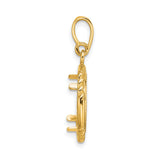 13 mm 14k Yellow Gold coin bezel for 13 mm Coin — alternate view