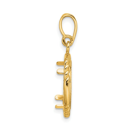 13 mm 14k Yellow Gold coin bezel for 13 mm Coin — alternate view