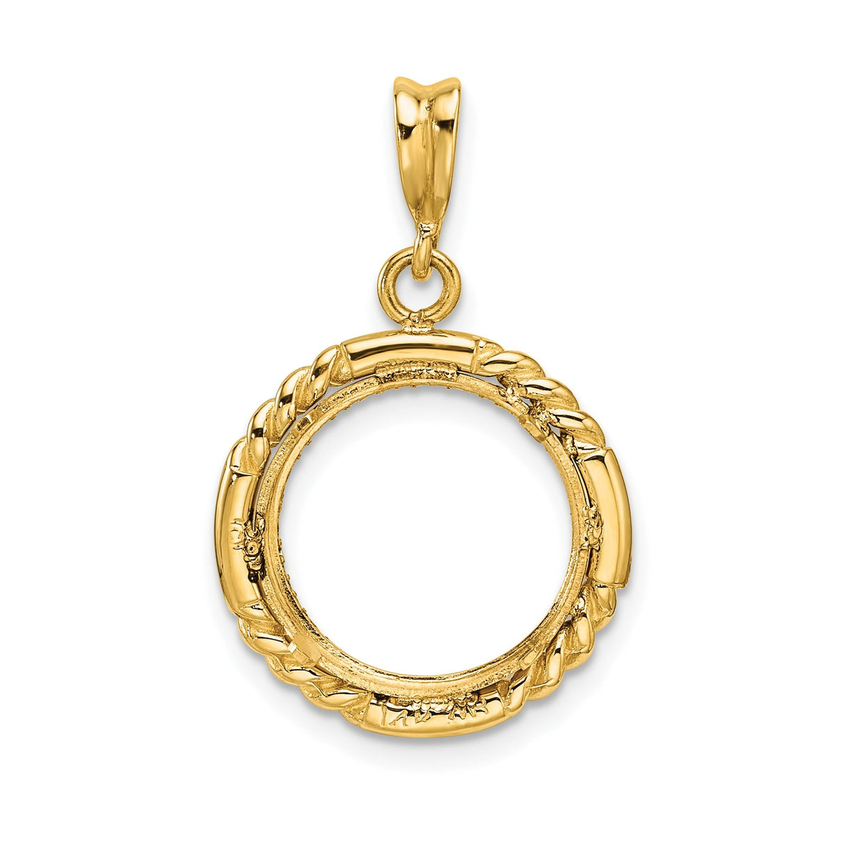 13 mm 14k Yellow Gold coin bezel for 13 mm Coin — additional image