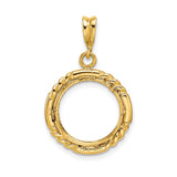 13 mm 14k Yellow Gold coin bezel for 13 mm Coin — additional image