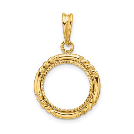 13 mm 14k Yellow Gold coin bezel for 13 mm Coin