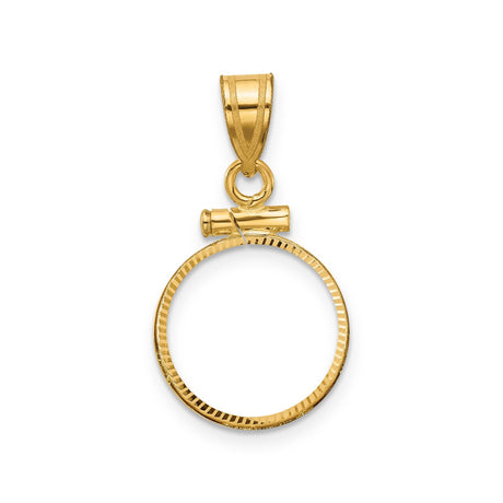 13 mm 14k Yellow Gold coin bezel for 13 mm Coin