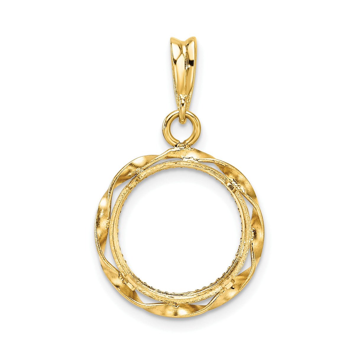 13 mm 14k Yellow Gold coin bezel for 13 mm Coin — additional image