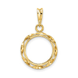 13 mm 14k Yellow Gold coin bezel for 13 mm Coin — additional image