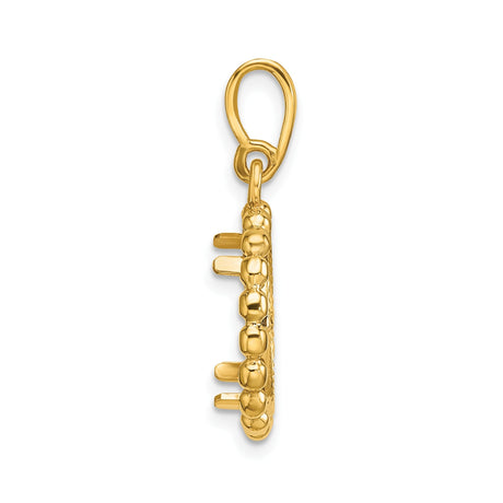 13 mm 14k Yellow Gold coin bezel for 13 mm Coin — alternate view