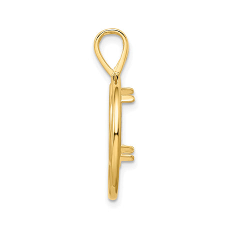 13 mm 14k Yellow Gold coin bezel for 13 mm Coin — alternate view