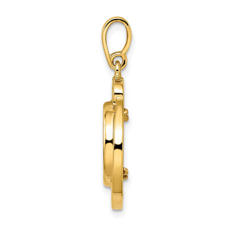 13 mm 14k Yellow Gold coin bezel for 13 mm Coin — alternate view