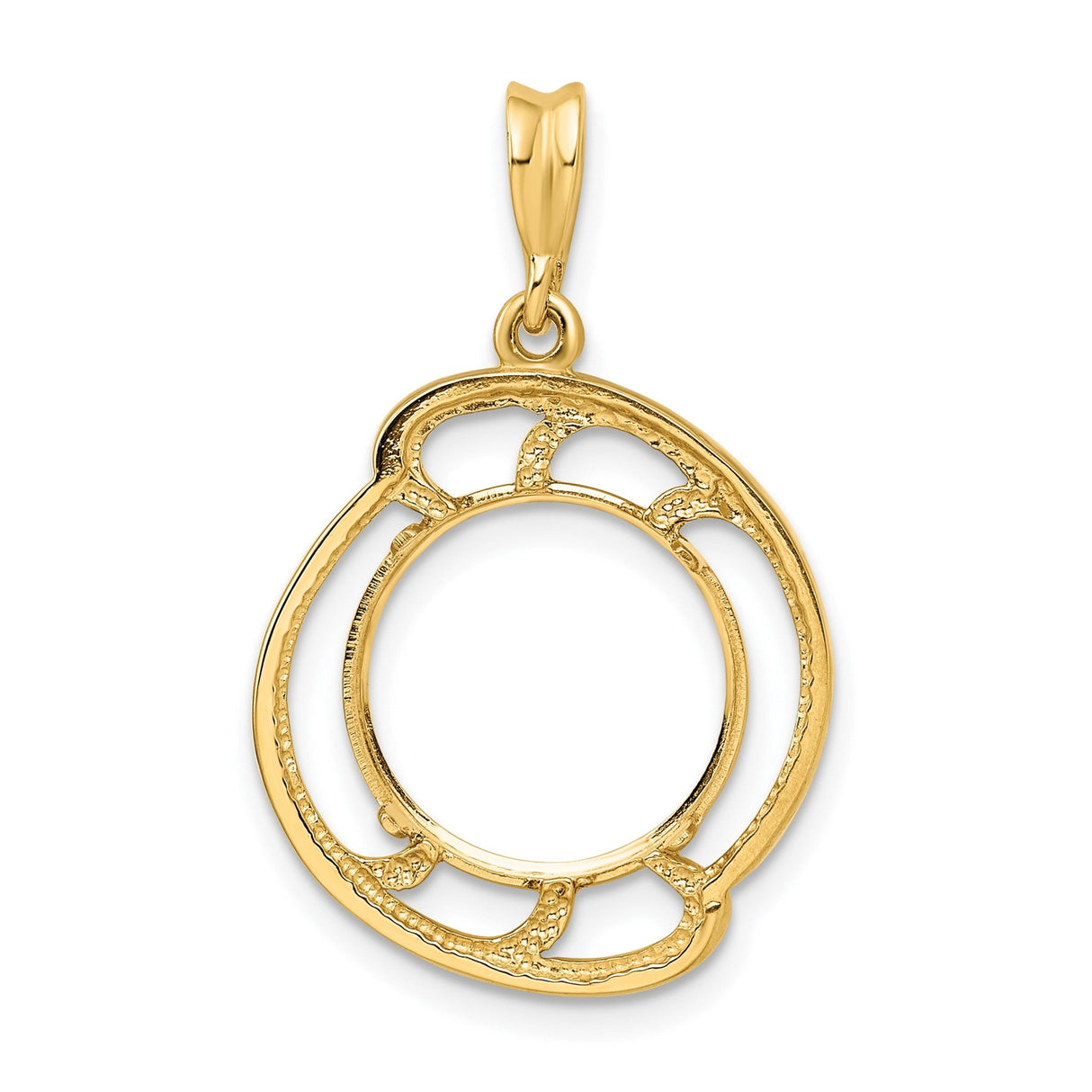 13 mm 14k Yellow Gold coin bezel for 13 mm Coin — additional image