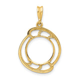 13 mm 14k Yellow Gold coin bezel for 13 mm Coin — additional image