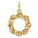 13 mm 14k Yellow Gold coin bezel for 13 mm Coin — additional image