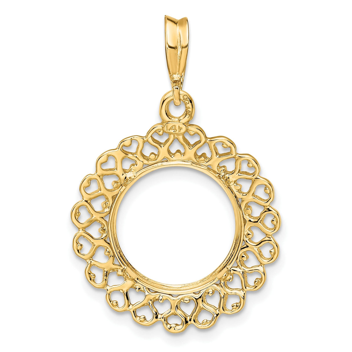 13 mm 14k Yellow Gold coin bezel for 13 mm Coin — additional image