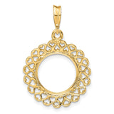 13 mm 14k Yellow Gold coin bezel for 13 mm Coin — additional image
