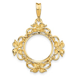 13 mm 14k Yellow Gold coin bezel for 13 mm Coin — additional image