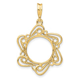 13 mm 14k Yellow Gold coin bezel for 13 mm Coin — additional image