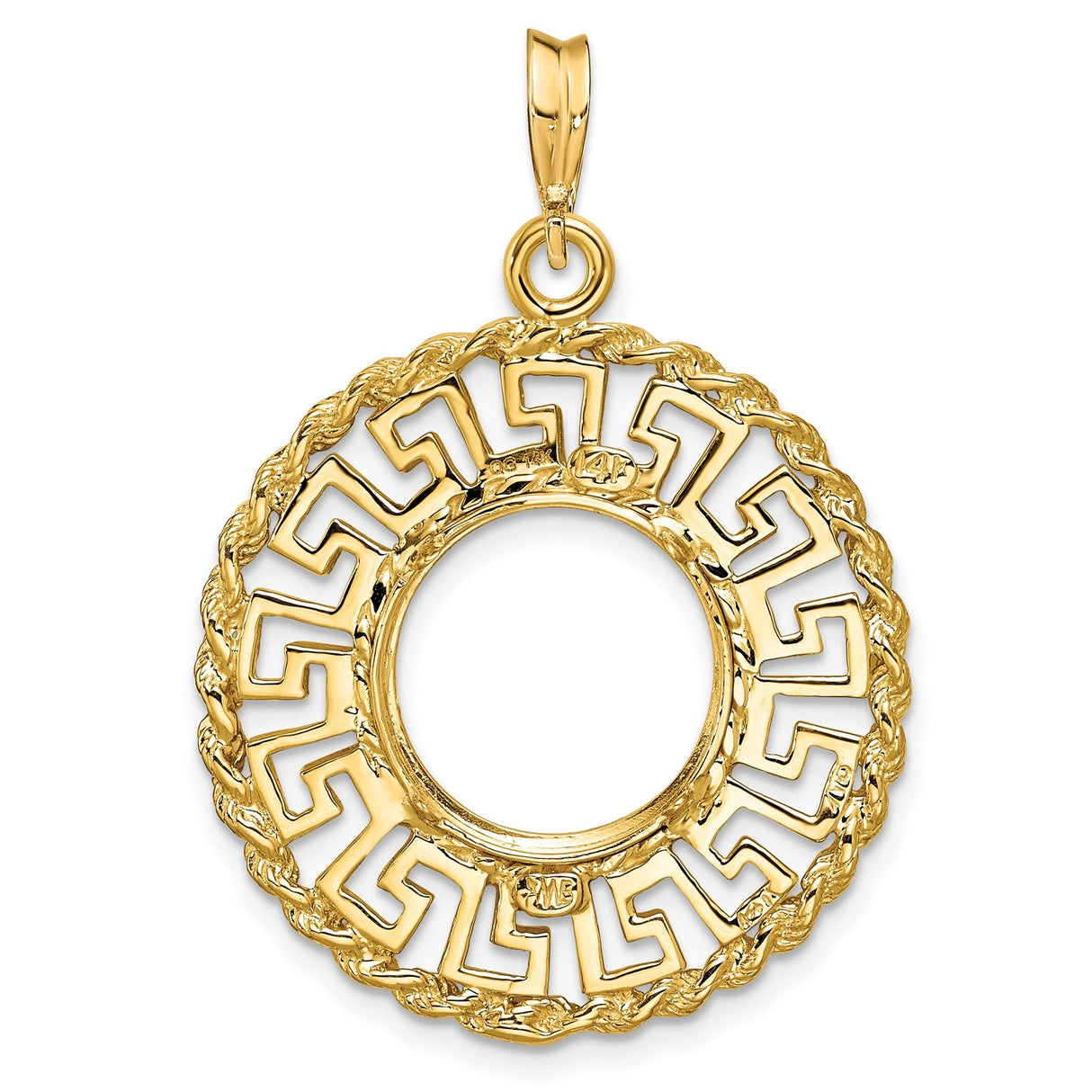 13 mm 14k Yellow Gold coin bezel for 13 mm Coin — additional image