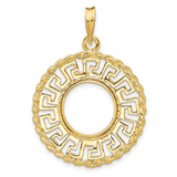 13 mm 14k Yellow Gold coin bezel for 13 mm Coin