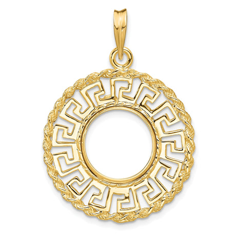 13 mm 14k Yellow Gold coin bezel for 13 mm Coin