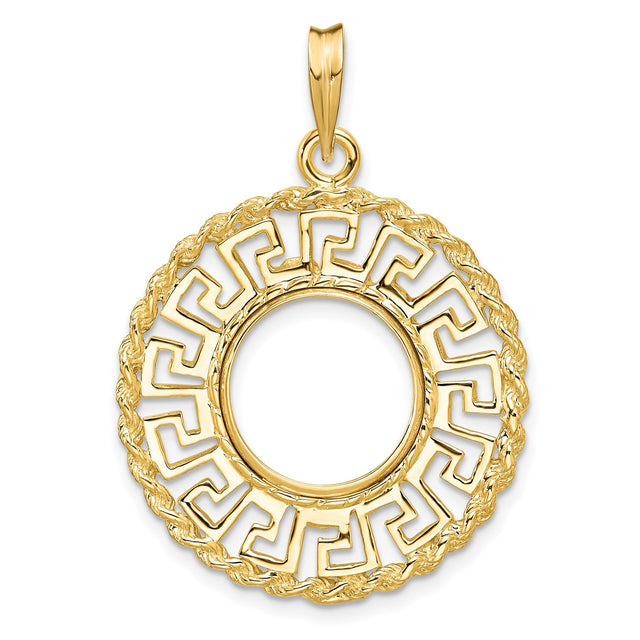 13 mm 14k Yellow Gold coin bezel for 13 mm Coin