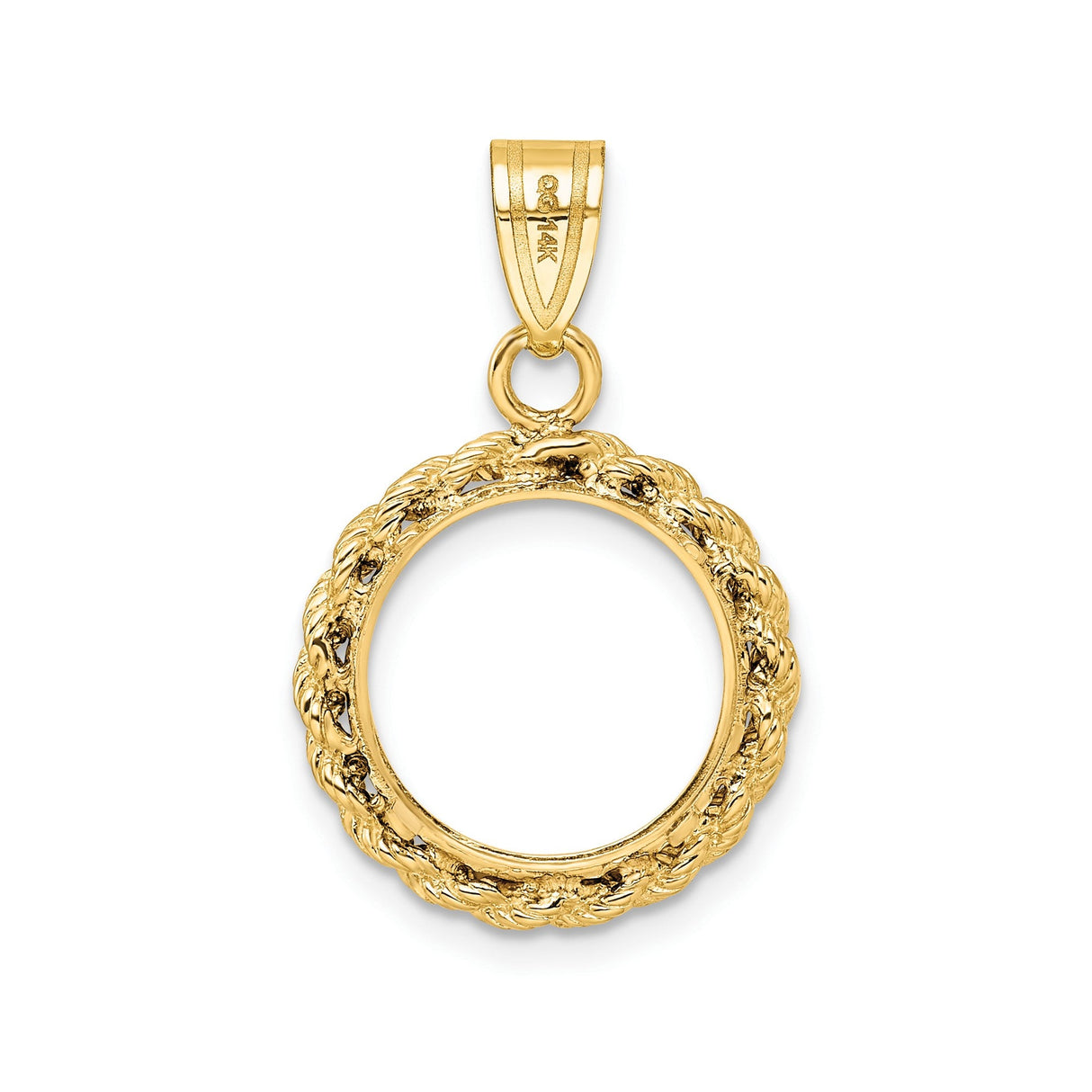 13 mm 14k Yellow Gold coin bezel for 13 mm Coin — additional image