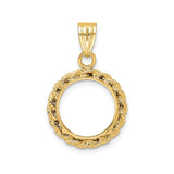 13 mm 14k Yellow Gold coin bezel for 13 mm Coin — additional image