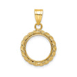 13 mm 14k Yellow Gold coin bezel for 13 mm Coin