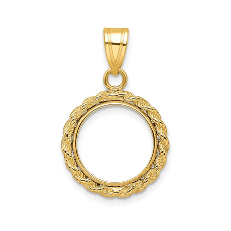 13 mm 14k Yellow Gold coin bezel for 13 mm Coin