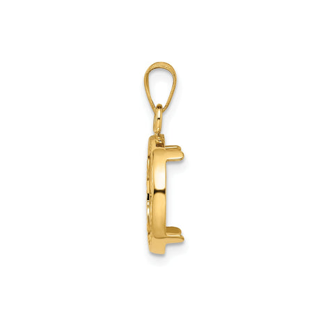 13 mm 14k Yellow Gold coin bezel for 13 mm Coin — alternate view