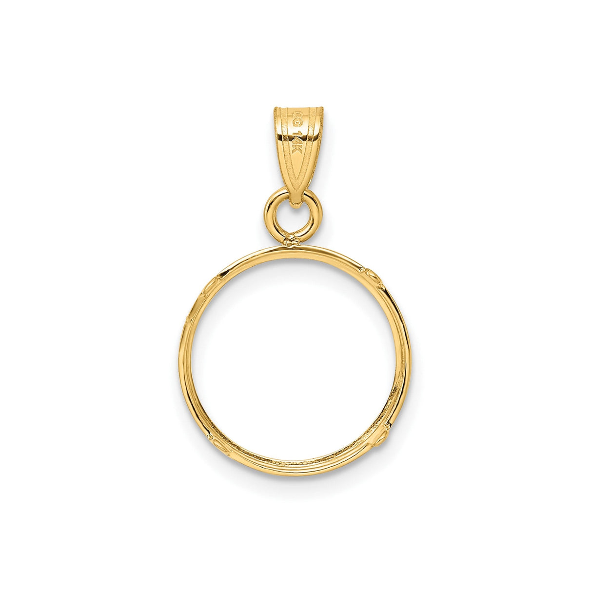 13 mm 14k Yellow Gold coin bezel for 13 mm Coin — additional image