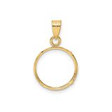 13 mm 14k Yellow Gold coin bezel for 13 mm Coin — additional image