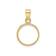 13 mm 14k Yellow Gold coin bezel for 13 mm Coin