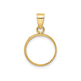 13 mm 14k Yellow Gold coin bezel for 13 mm Coin