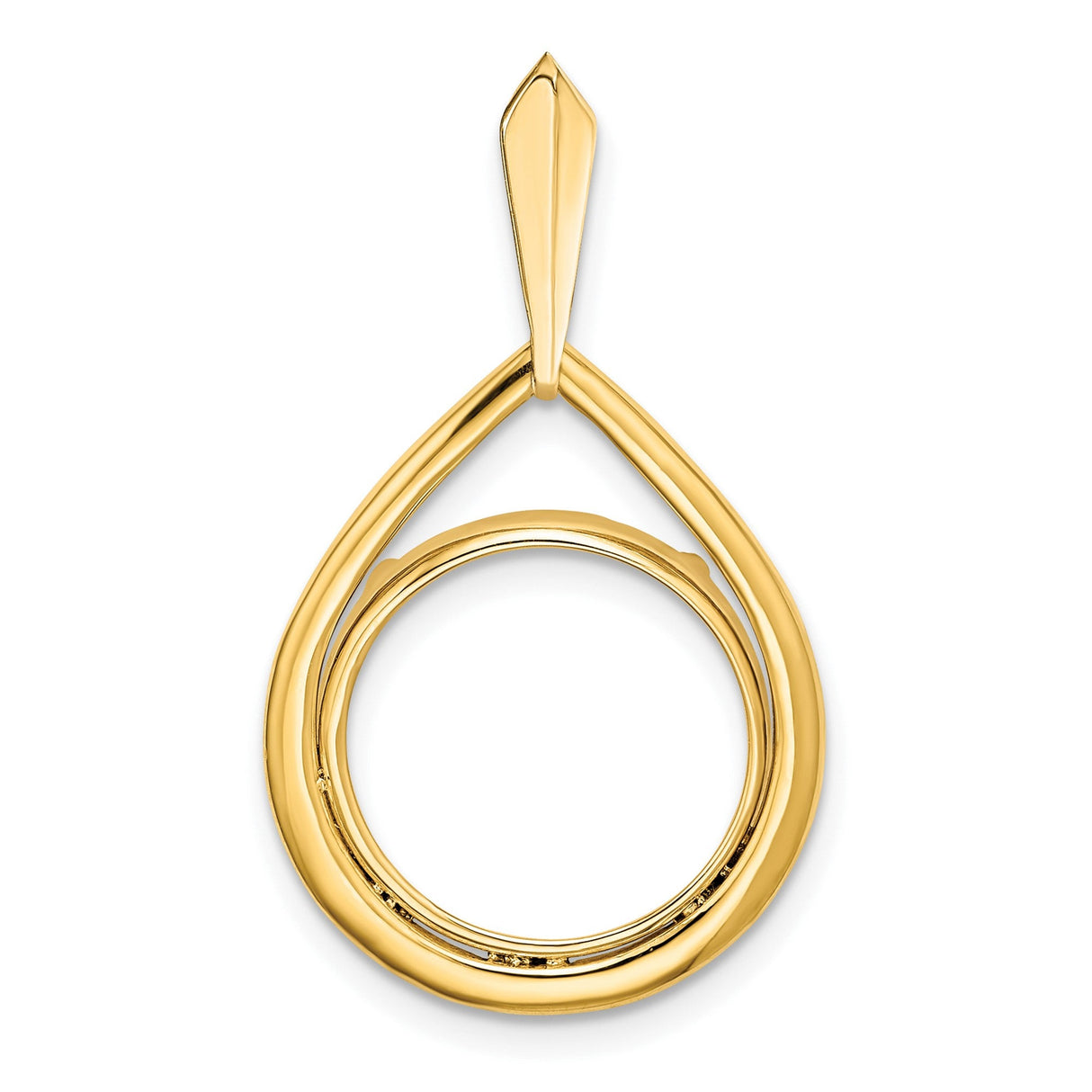 13 mm 14k Yellow Gold coin bezel for 13 mm Coin
