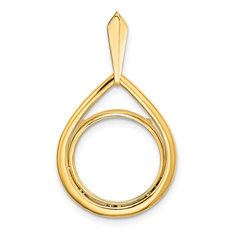 13 mm 14k Yellow Gold coin bezel for 13 mm Coin