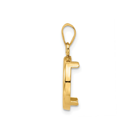 13 mm 14k Yellow Gold coin bezel for 13 mm Coin — alternate view