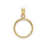 13 mm 14k Yellow Gold coin bezel for 13 mm Coin — additional image
