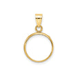 13 mm 14k Yellow Gold coin bezel for 13 mm Coin