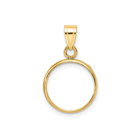 13 mm 14k Yellow Gold coin bezel for 13 mm Coin