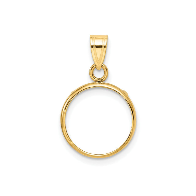13 mm 14k Yellow Gold coin bezel for 13 mm Coin