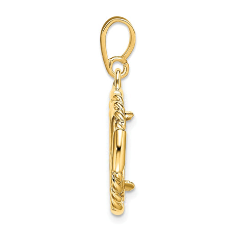 13 mm 14k Yellow Gold coin bezel for 13 mm Coin — alternate view